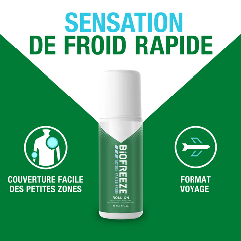 Biofreeze - Roll On - Sensation de froid rapide - 89ml 